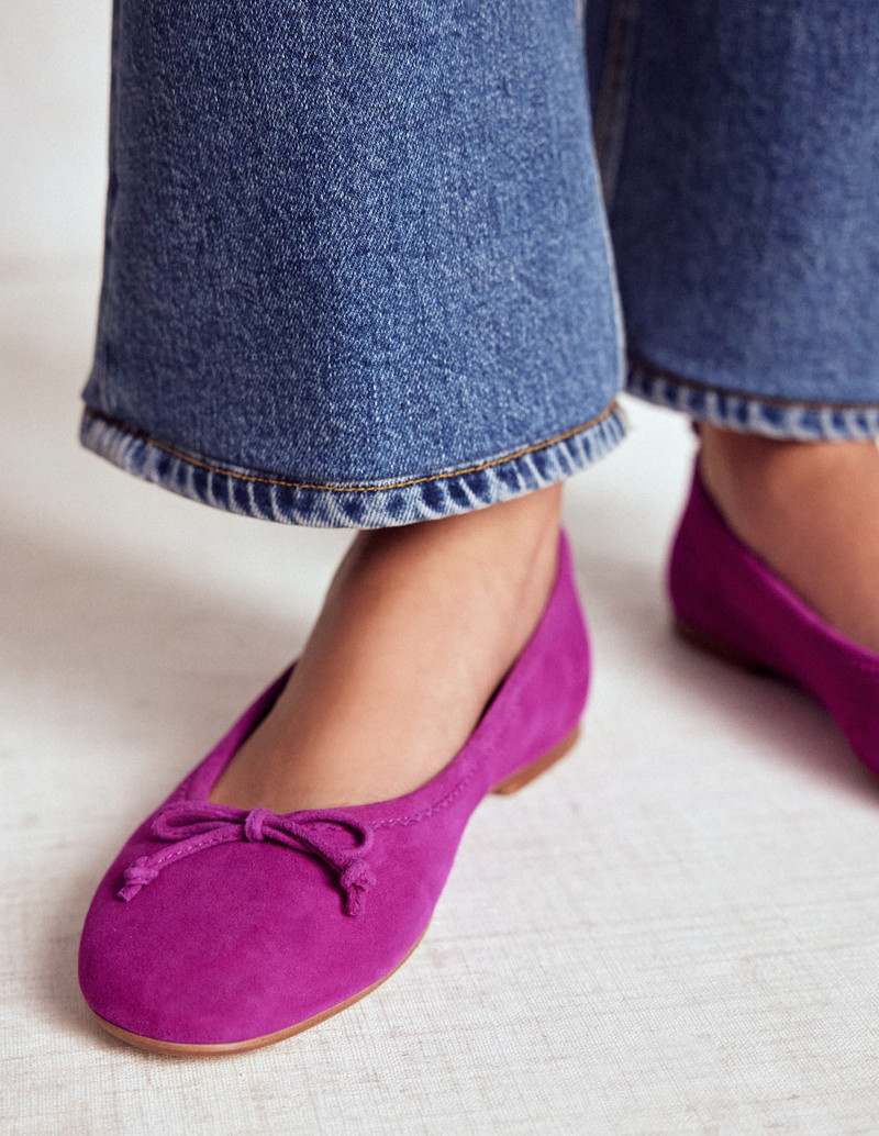 BODEN Kitty Flexi Sole Ballet Flats-Regal Purple outlook