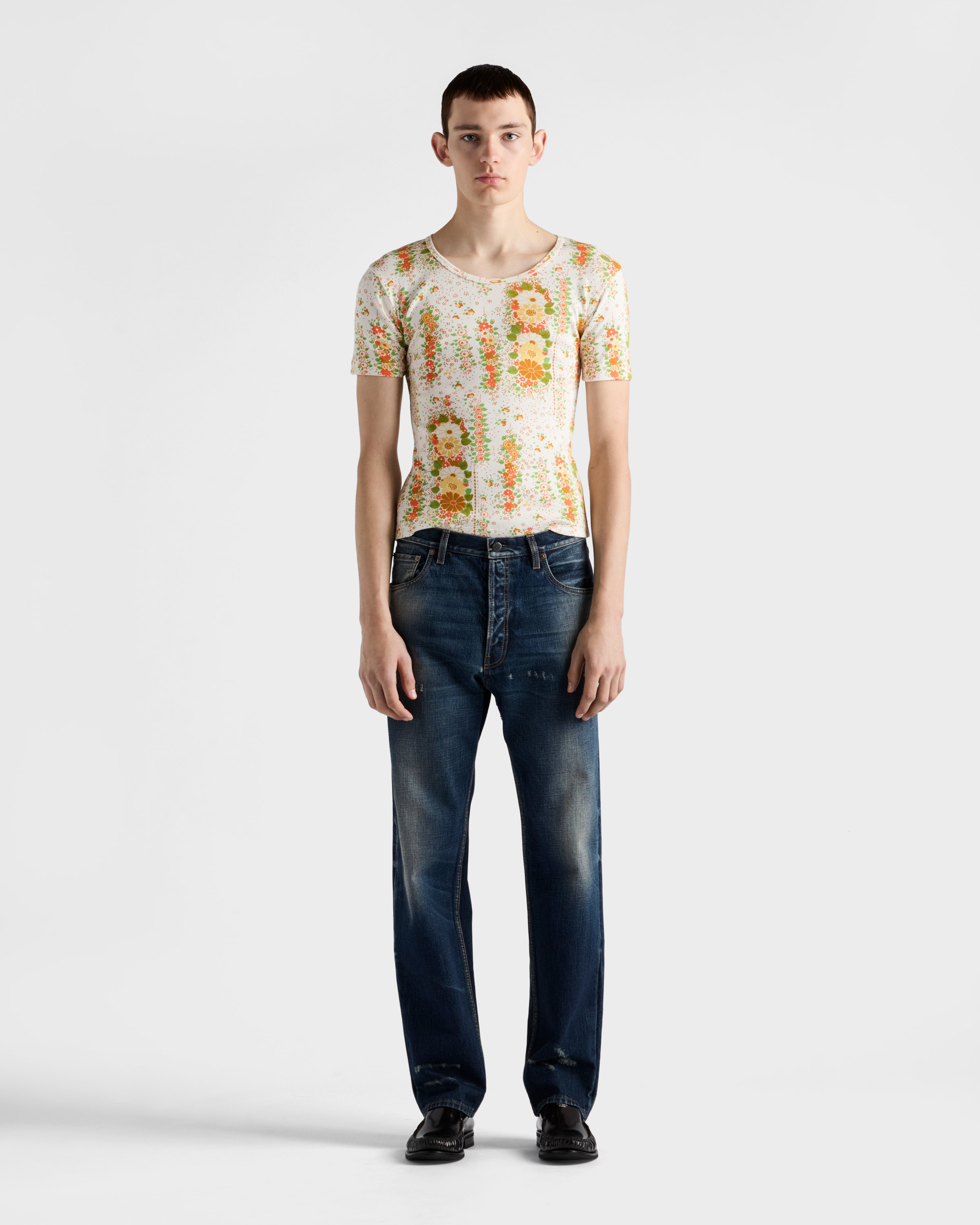 Floral print cotton T-shirt - 2