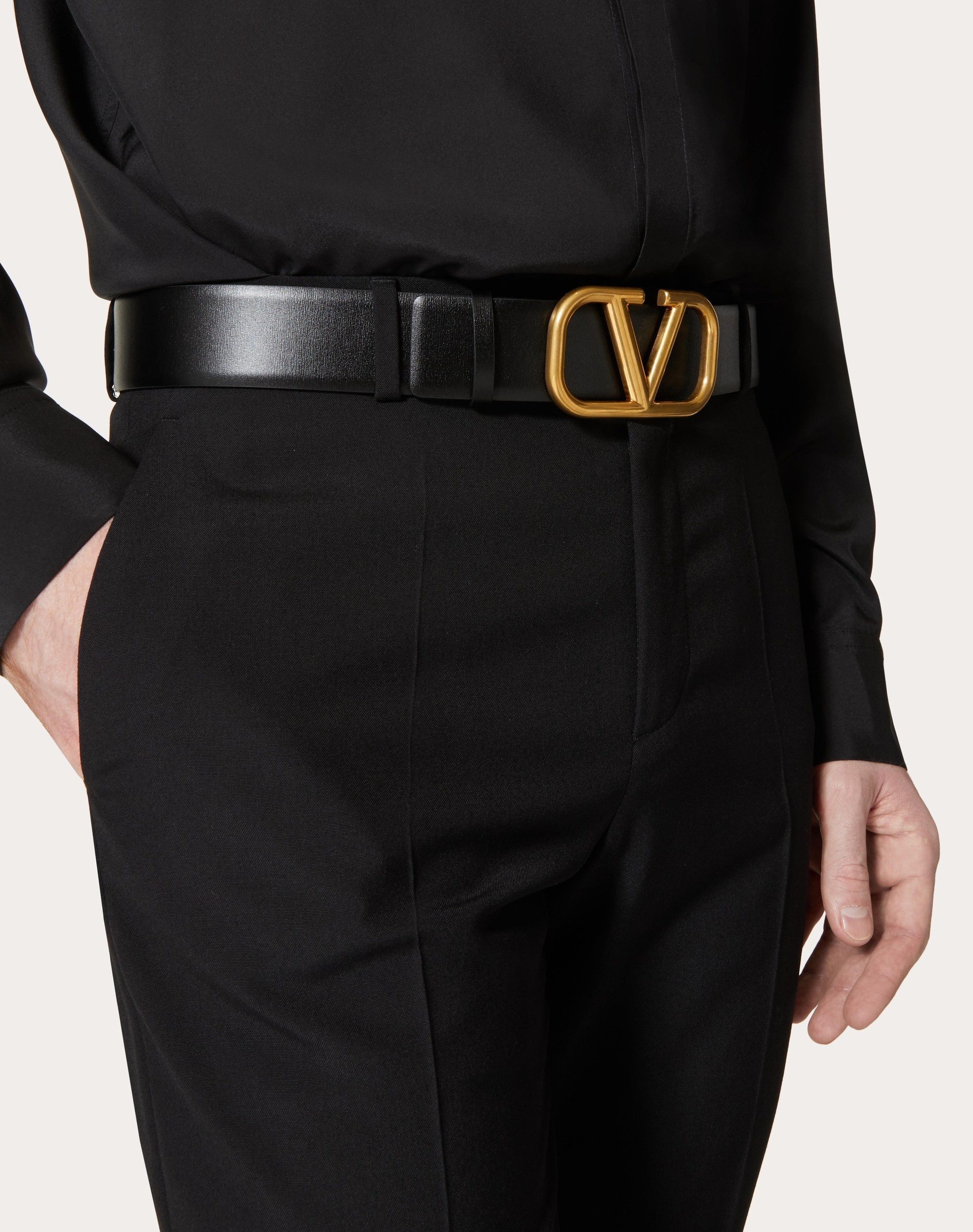 VLOGO SIGNATURE REVERSIBLE CALFSKIN BELT 40 MM - 5