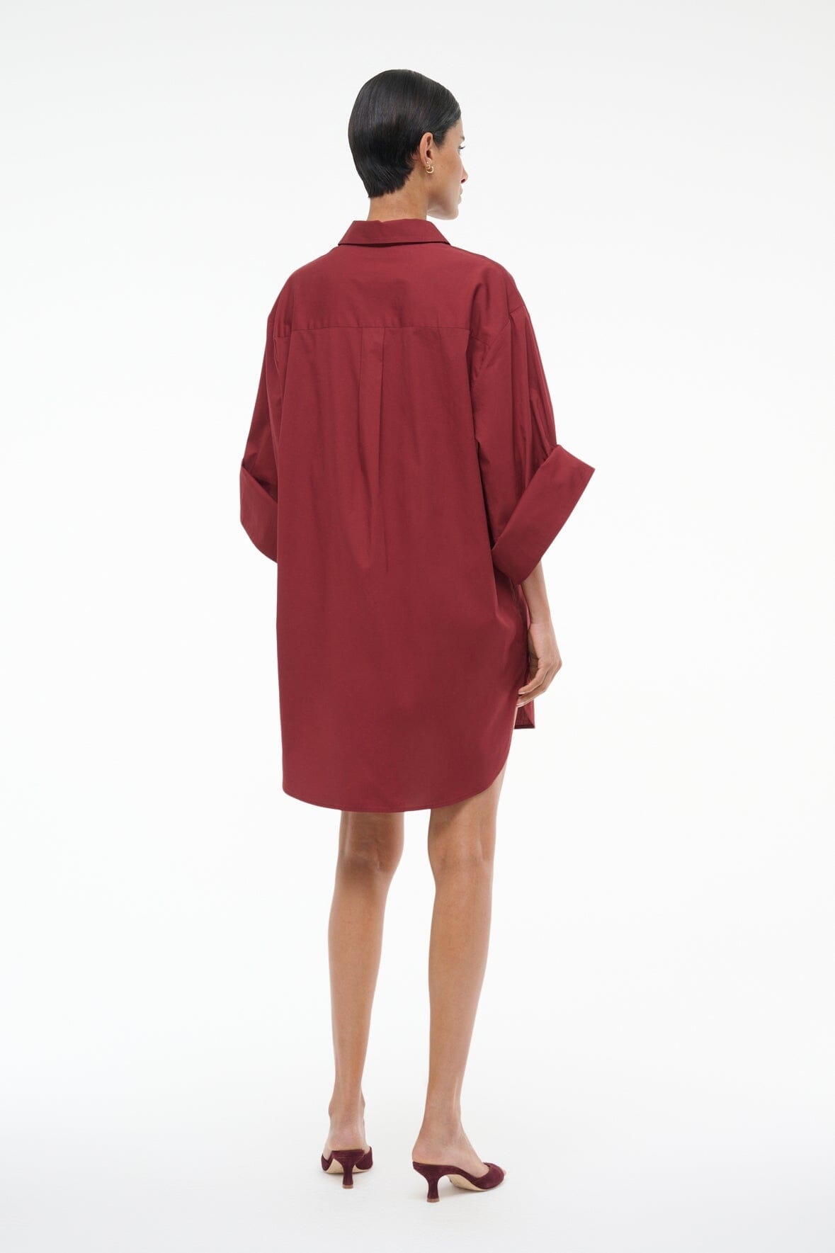 STAUD NICO DRESS SANGRIA - 5
