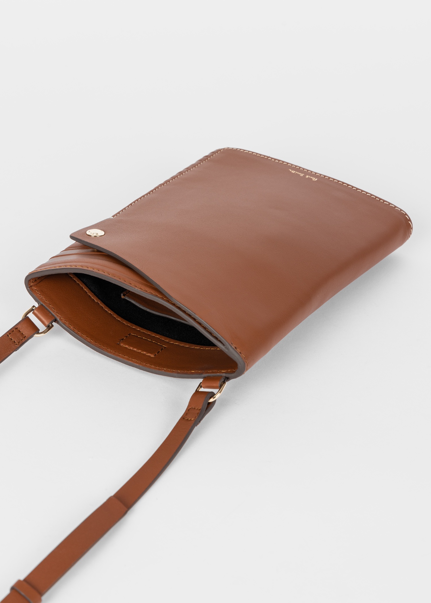 Tan Leather Cross-Body Bag - 6