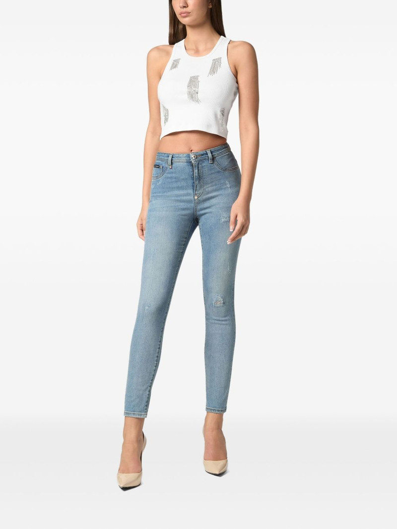 PHILIPP PLEIN fringed tank top outlook