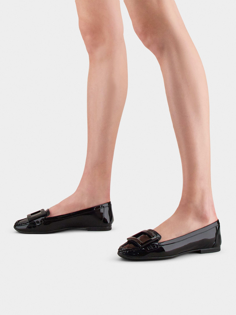 Roger Vivier Lacquered Buckle Loafers in Patent Leather outlook