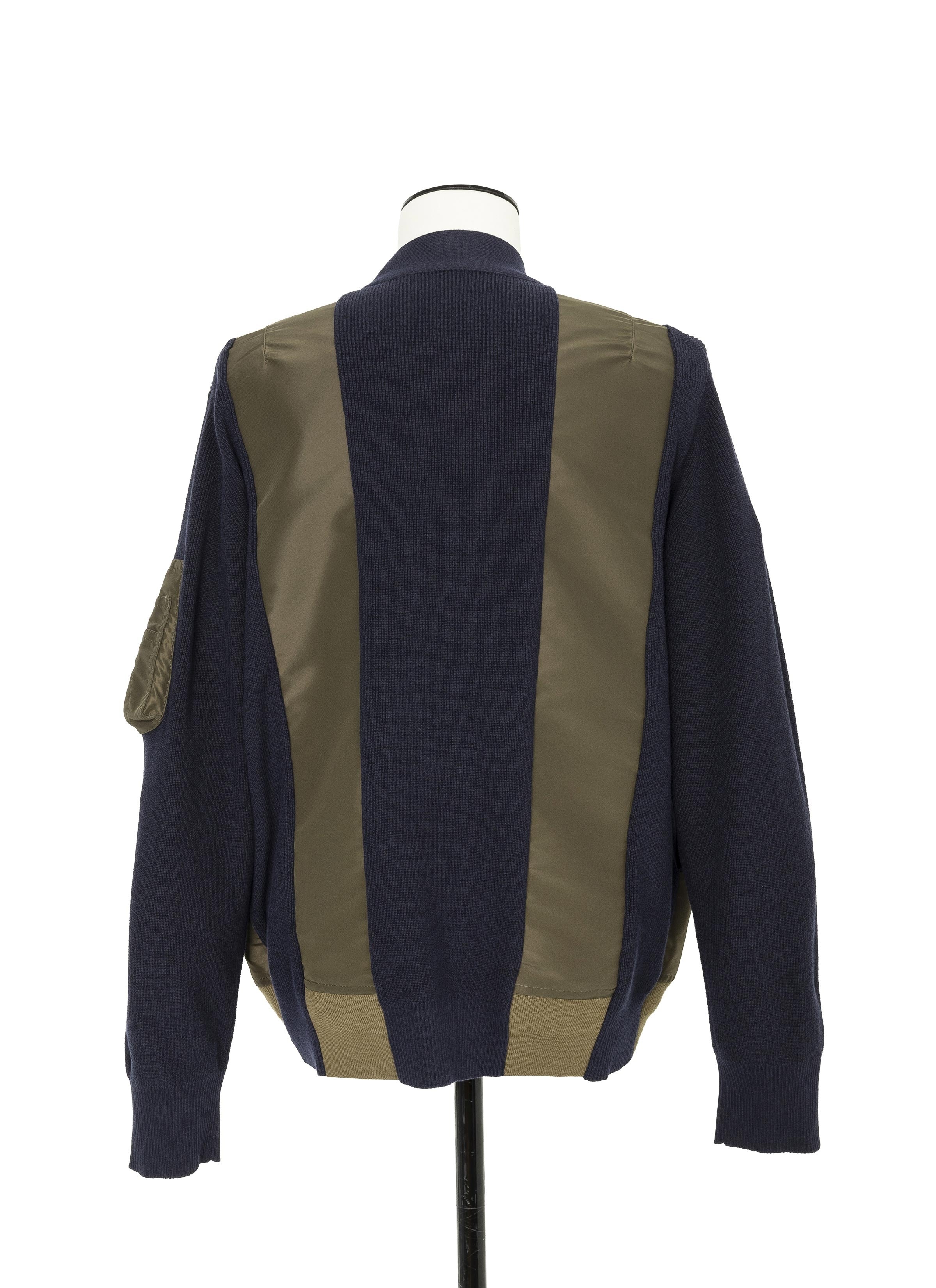 Nylon Twill x  Knit Blouson - 4