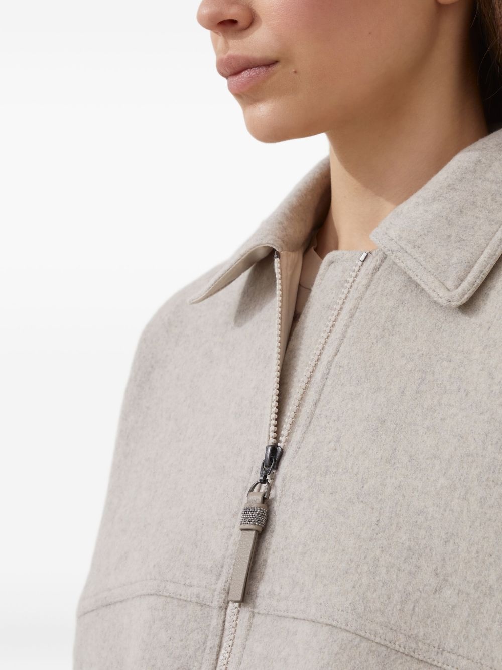 zip-front bomber jacket - 5