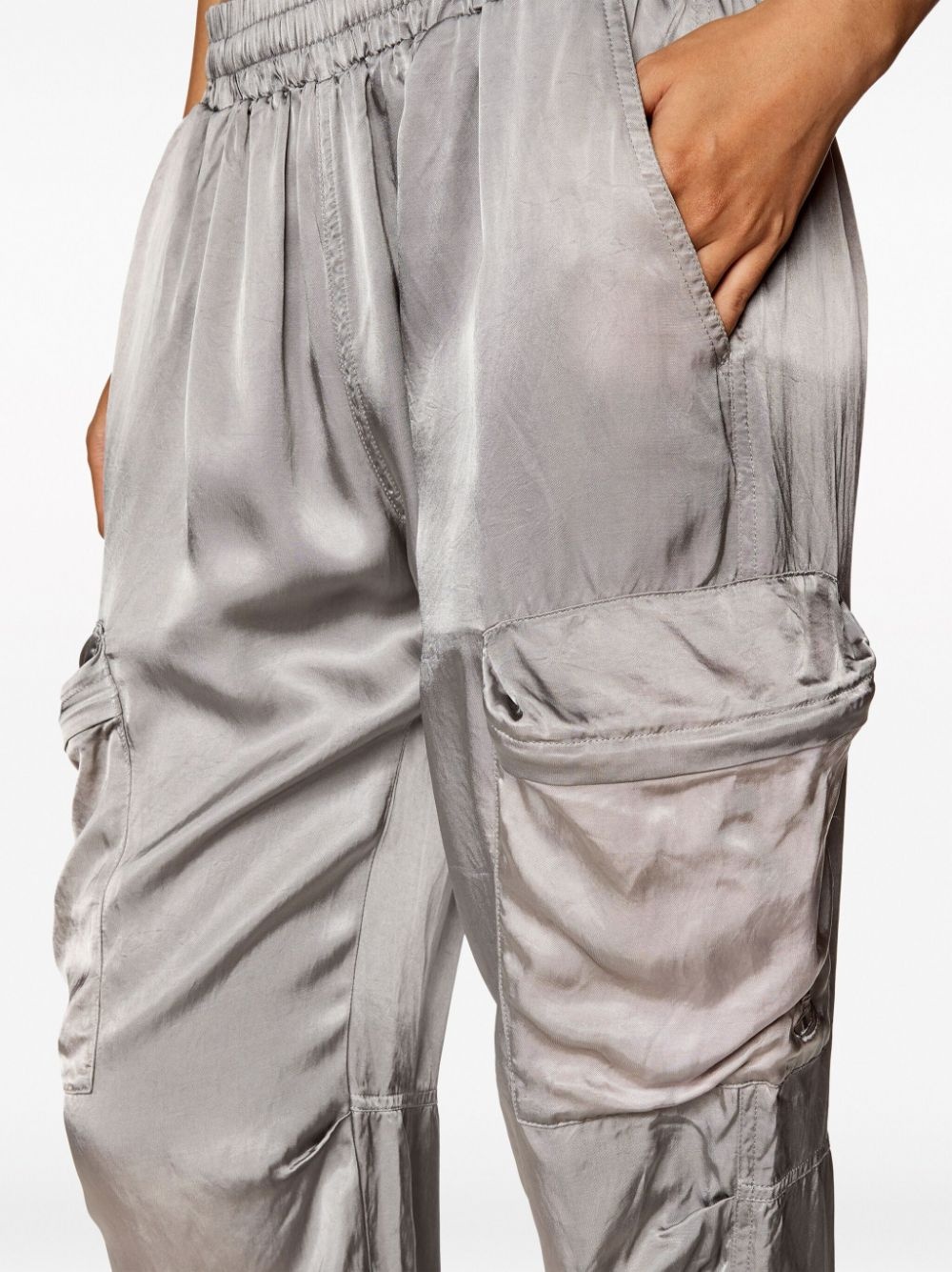 P-Mirow satin cargo trousers - 5