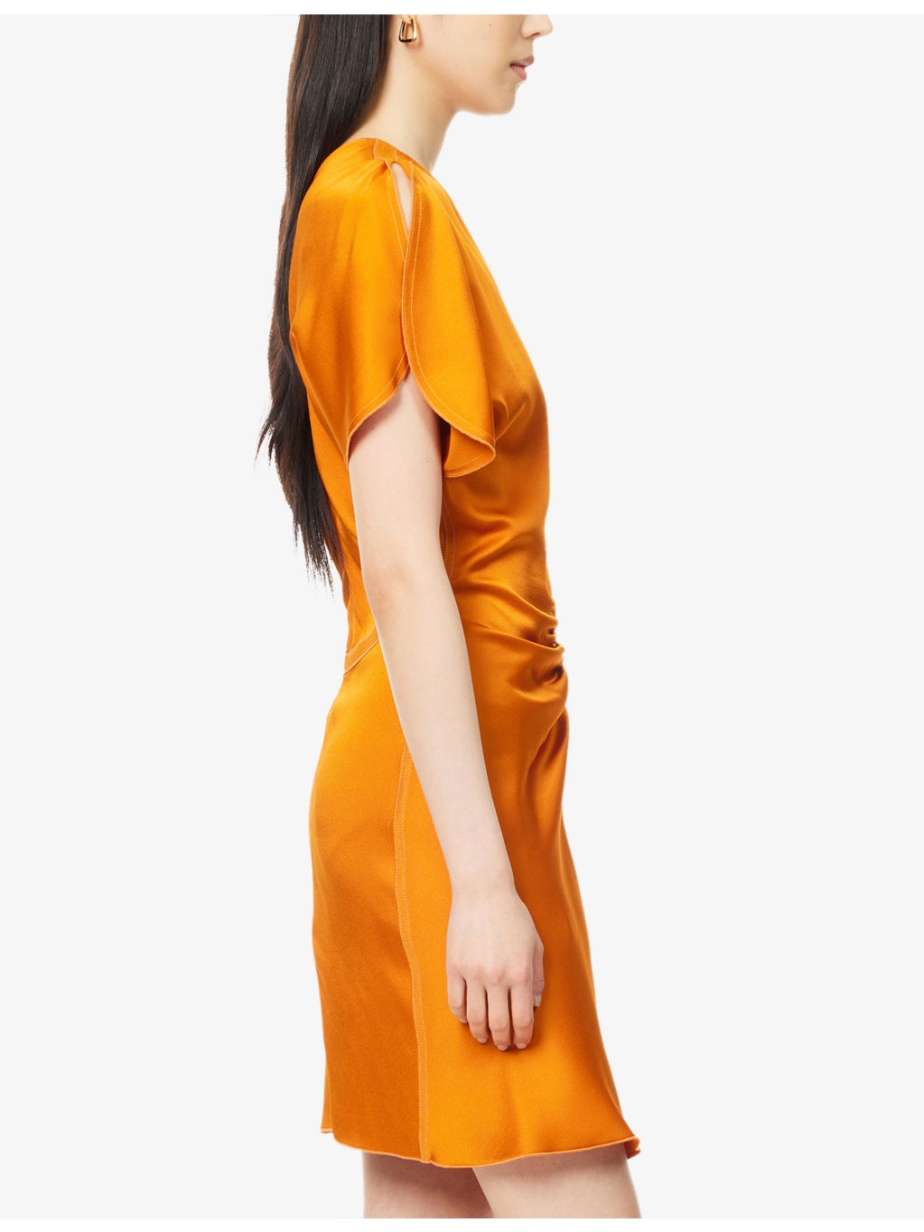 Ruched Regular-Fit Woven Mini Dress - 3