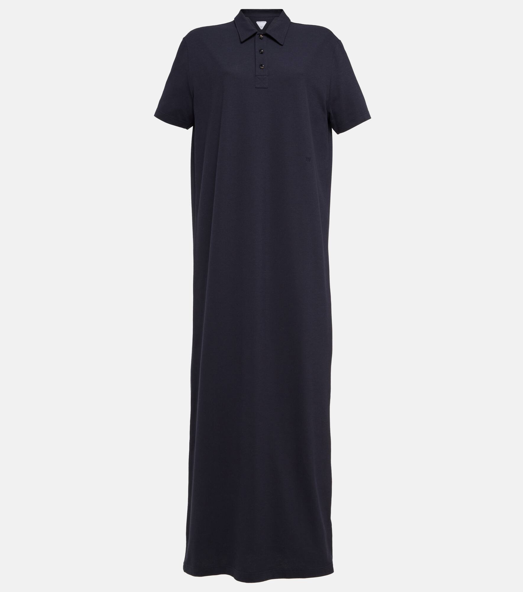 Cotton-blend piqué polo dress - 1