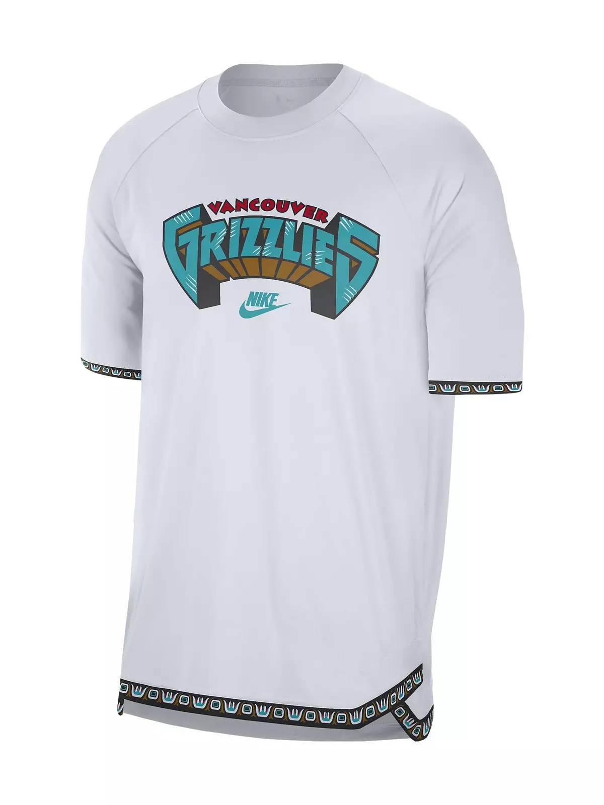 Men's Memphis Grizzlies Hardwood Classics Dri-FIT NBA Short-Sleeve Pregame T-Shirt - White - 1