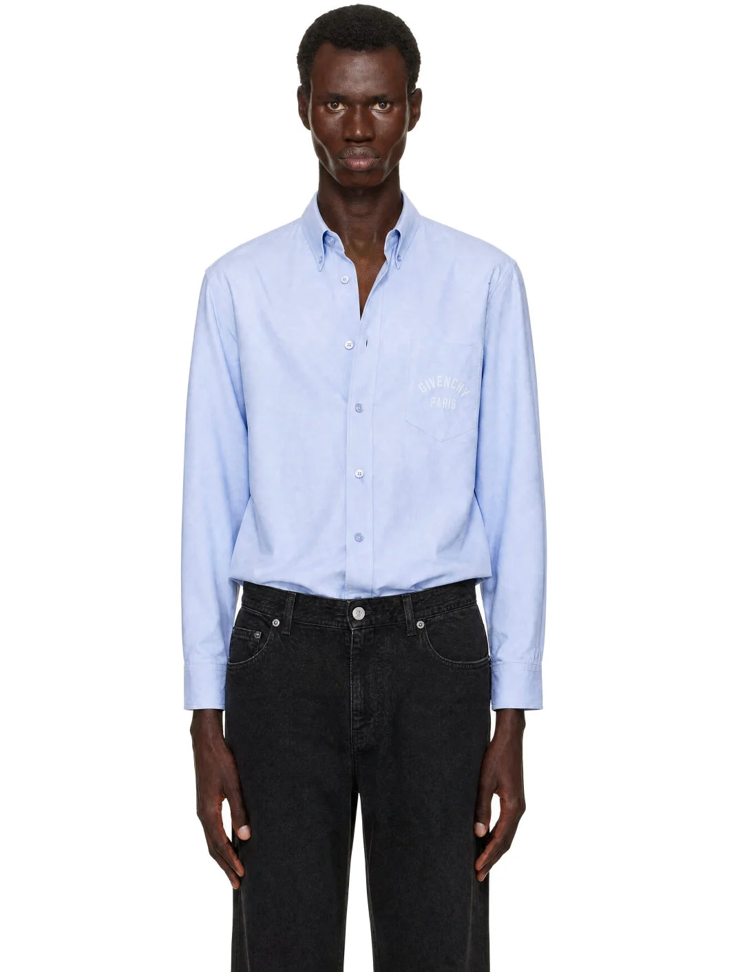 Blue Classic Fit Button Down Shirt - 1