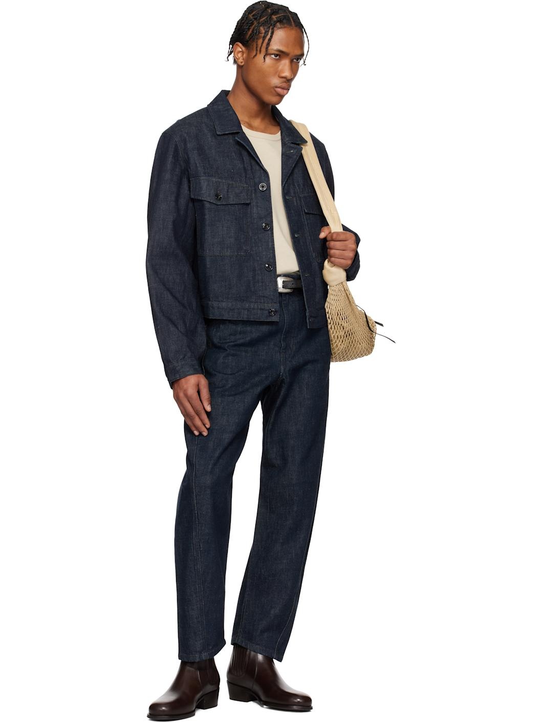 Blue Twisted Workwear Jeans - 5