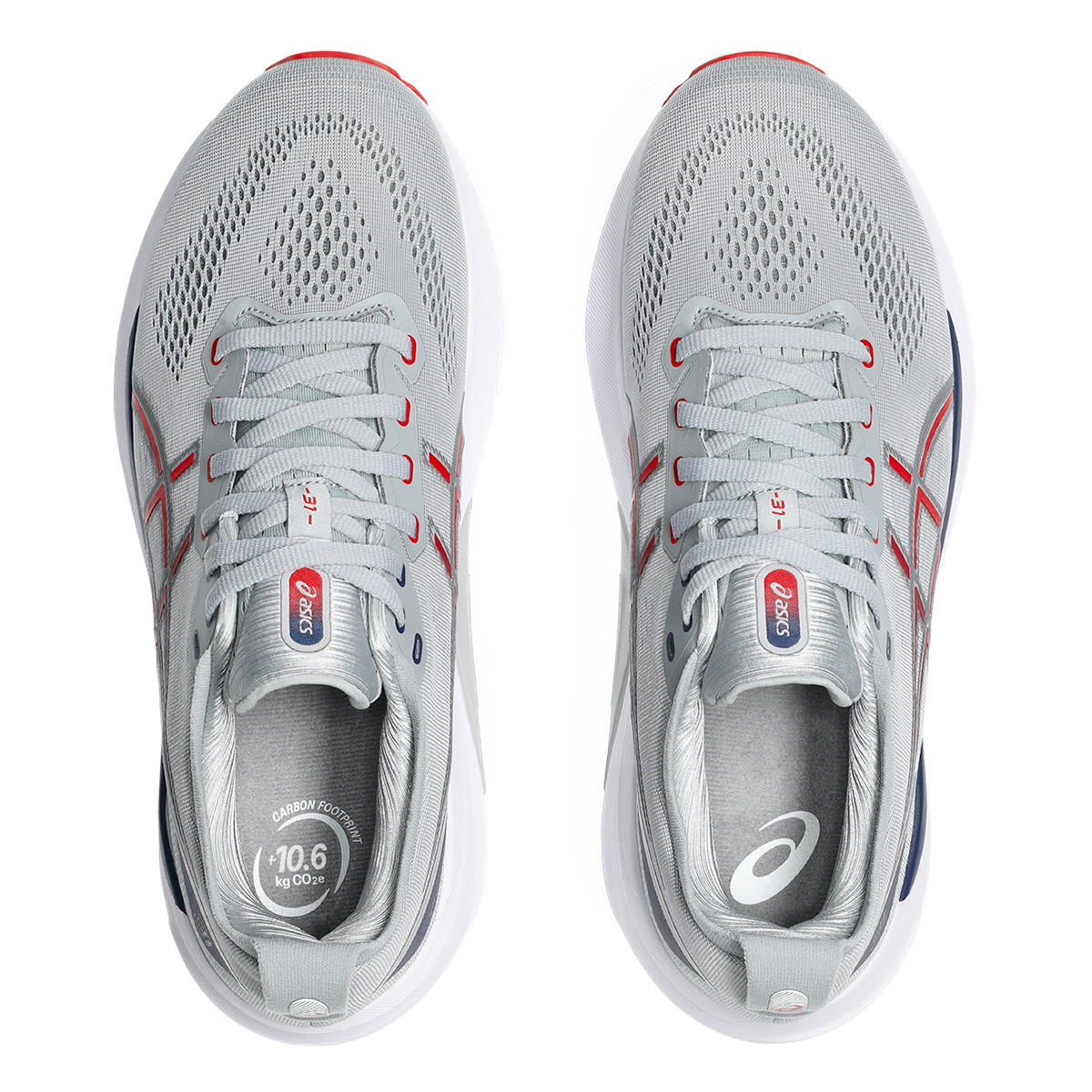 Asics Gel Kayano 31 - Piedmont Grey - Fiery Red - 3