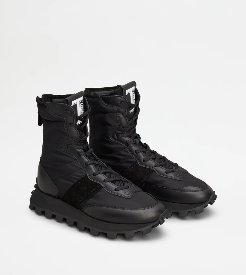 ANKLE BOOTS TOD'S 1T IN LEATHER AND FABRIC - BLACK 3