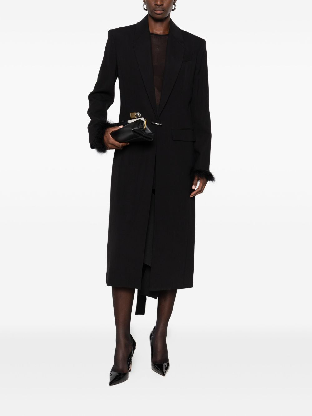 single-breasted ring-fastening coat - 2