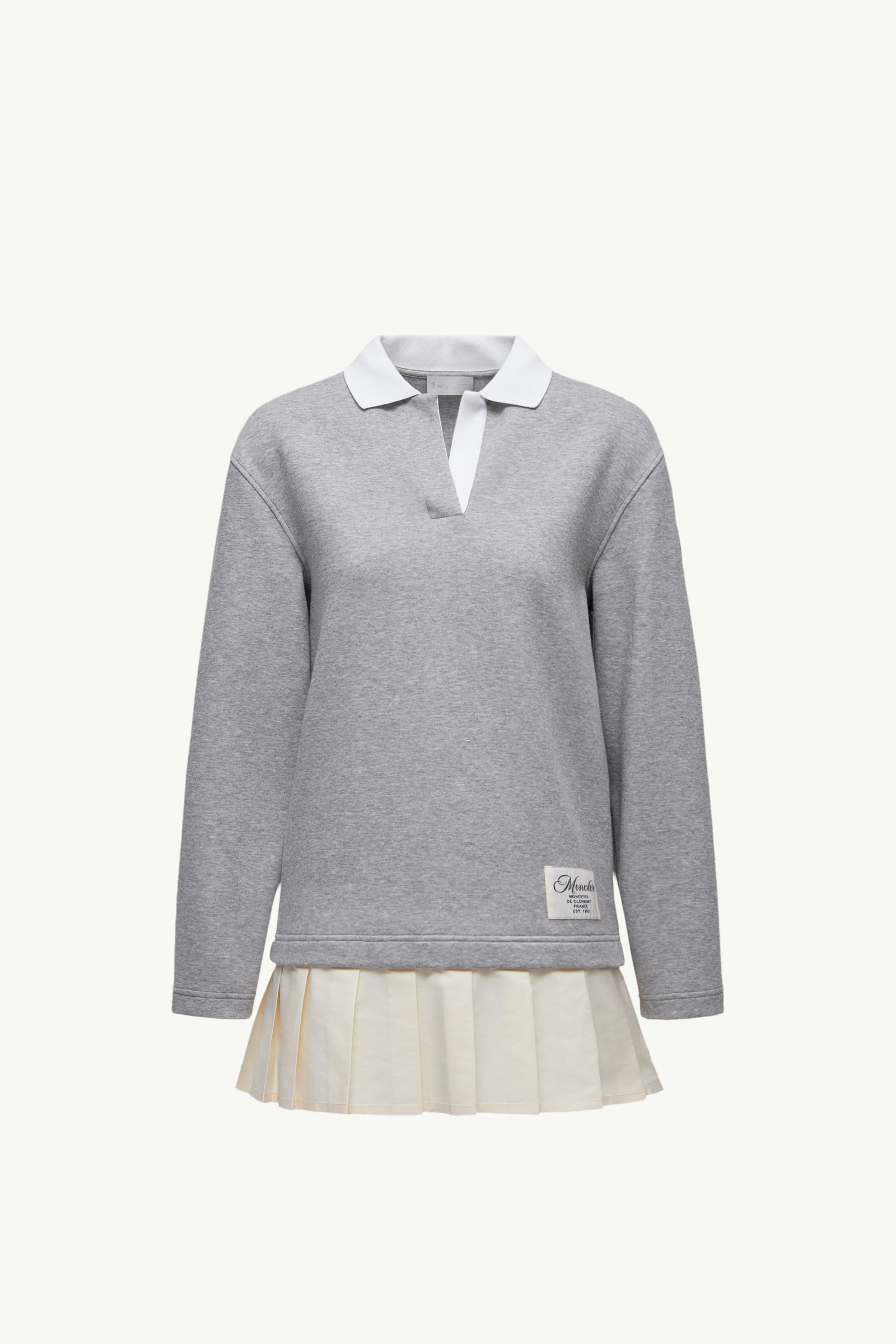 Pleated Cotton Blend Polo Dress - 1