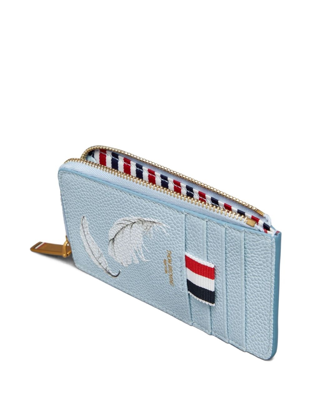 feather-print card holder - 3