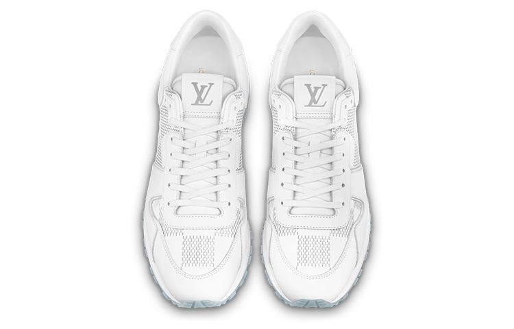LOUIS VUITTON Run Away Sneakers 'White with Grey Plaid' 1AANML - 3