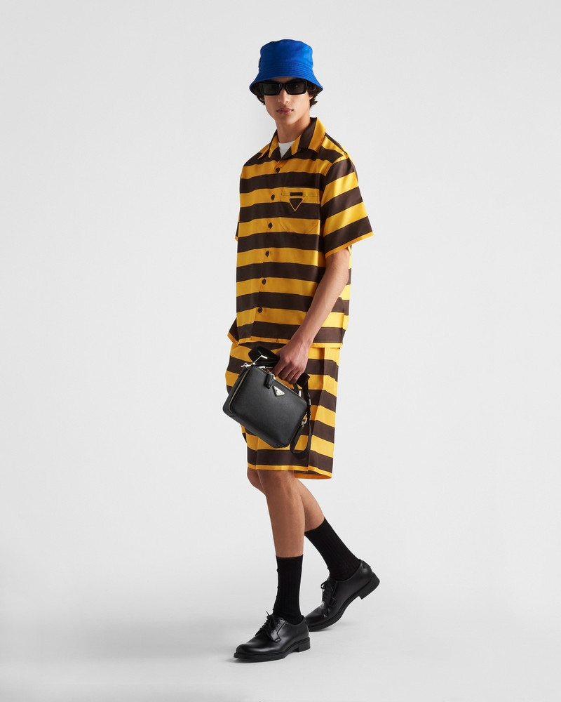 Prada Printed silk Bermuda shorts outlook