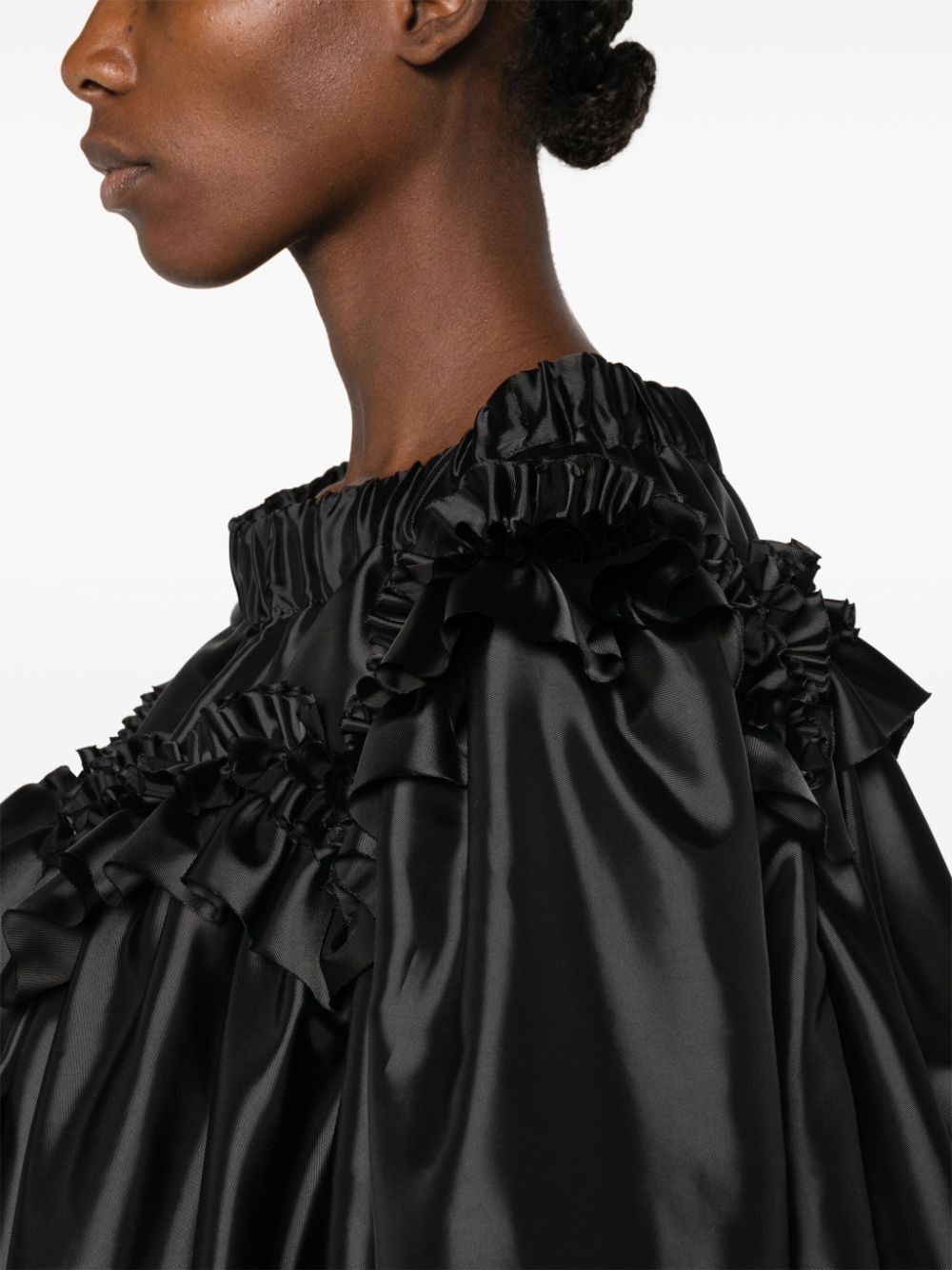 ruffled satin blouse - 5