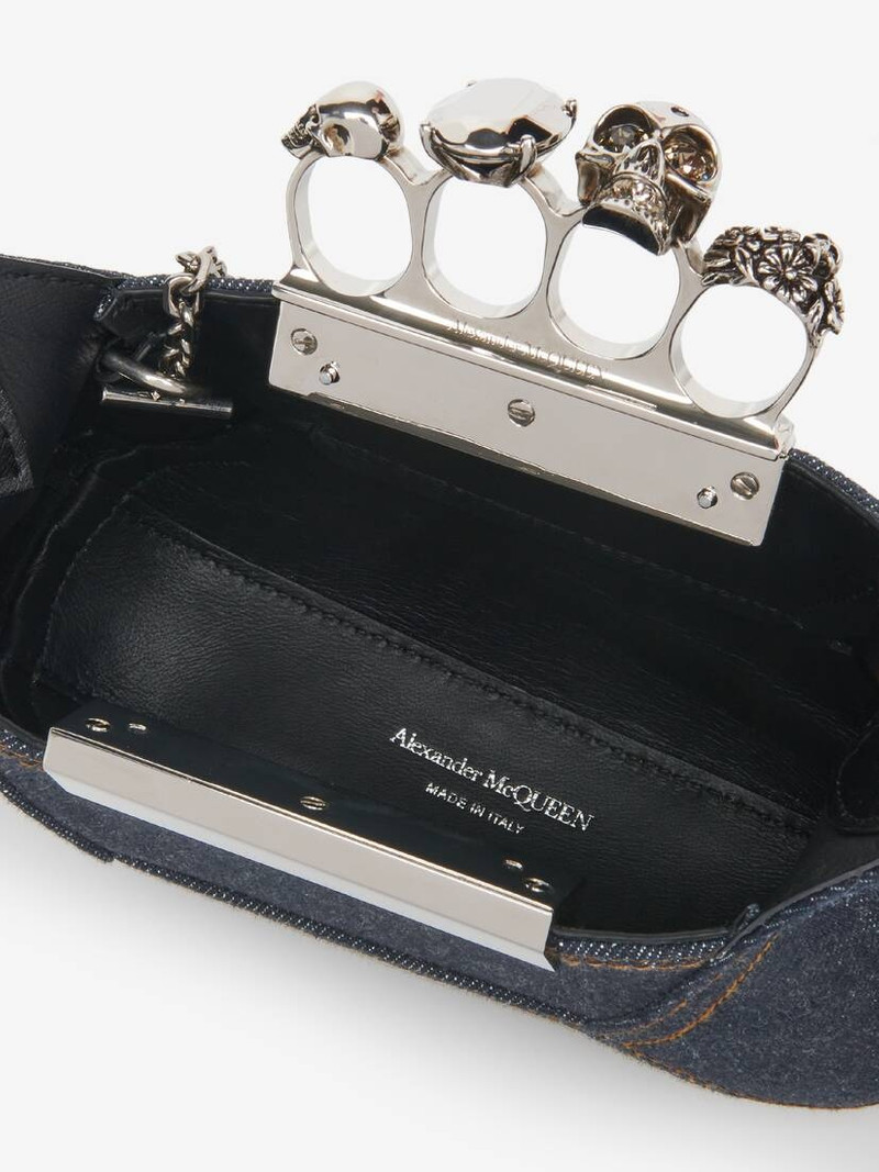 Women's The Jewelled Hobo Mini Bag in Denim 4