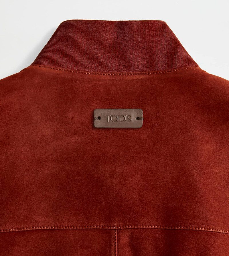 PASHMY BOMBER JACKET IN SUEDE - RED 8