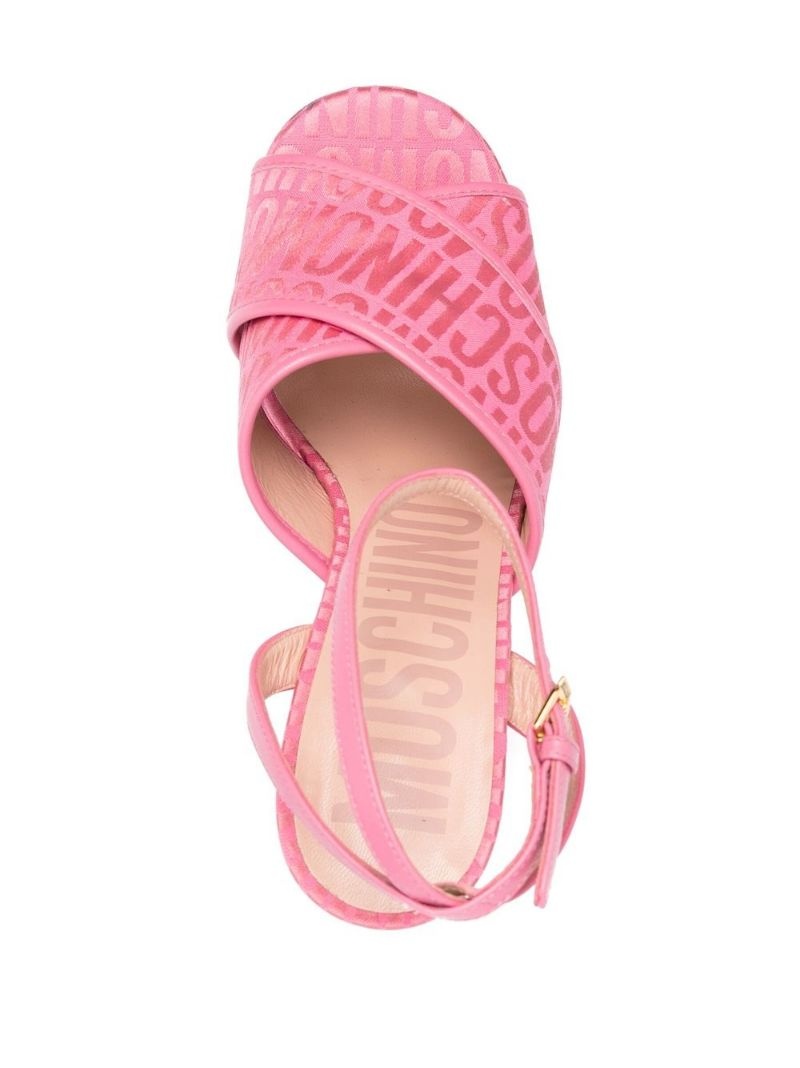 145mm logo-print platform sandals - 4