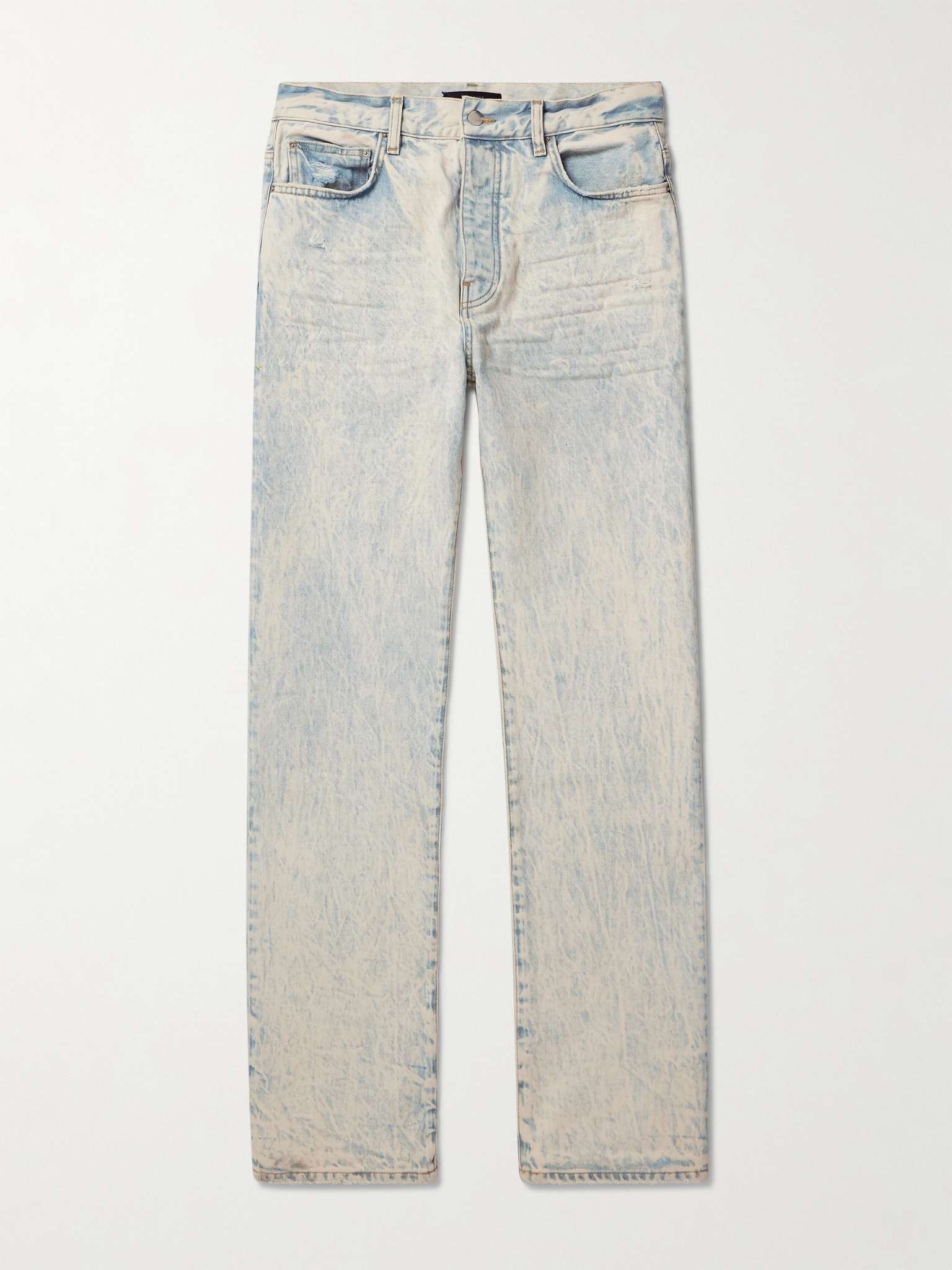 Release Hem Straight-Leg Distressed Jeans - 1