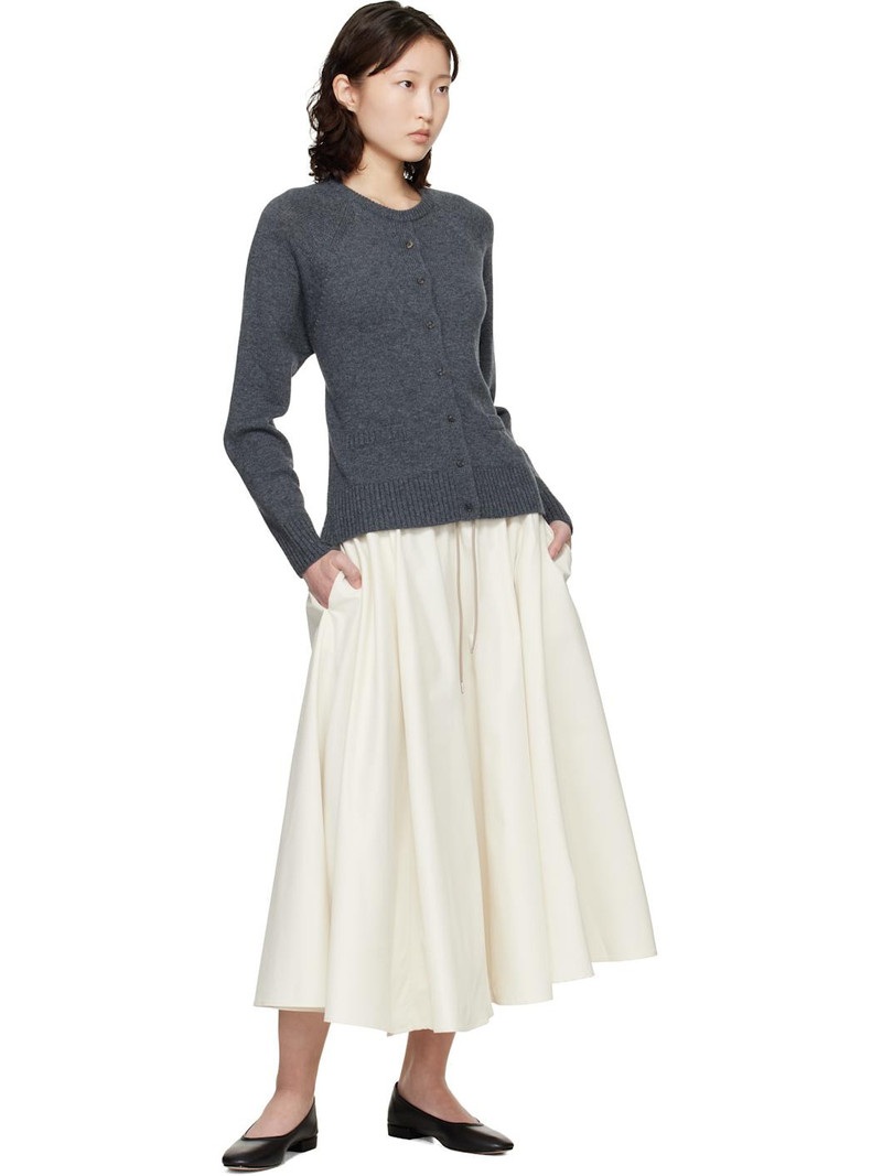 CORDERA Gray Merino Wool Open-Back Cardigan outlook