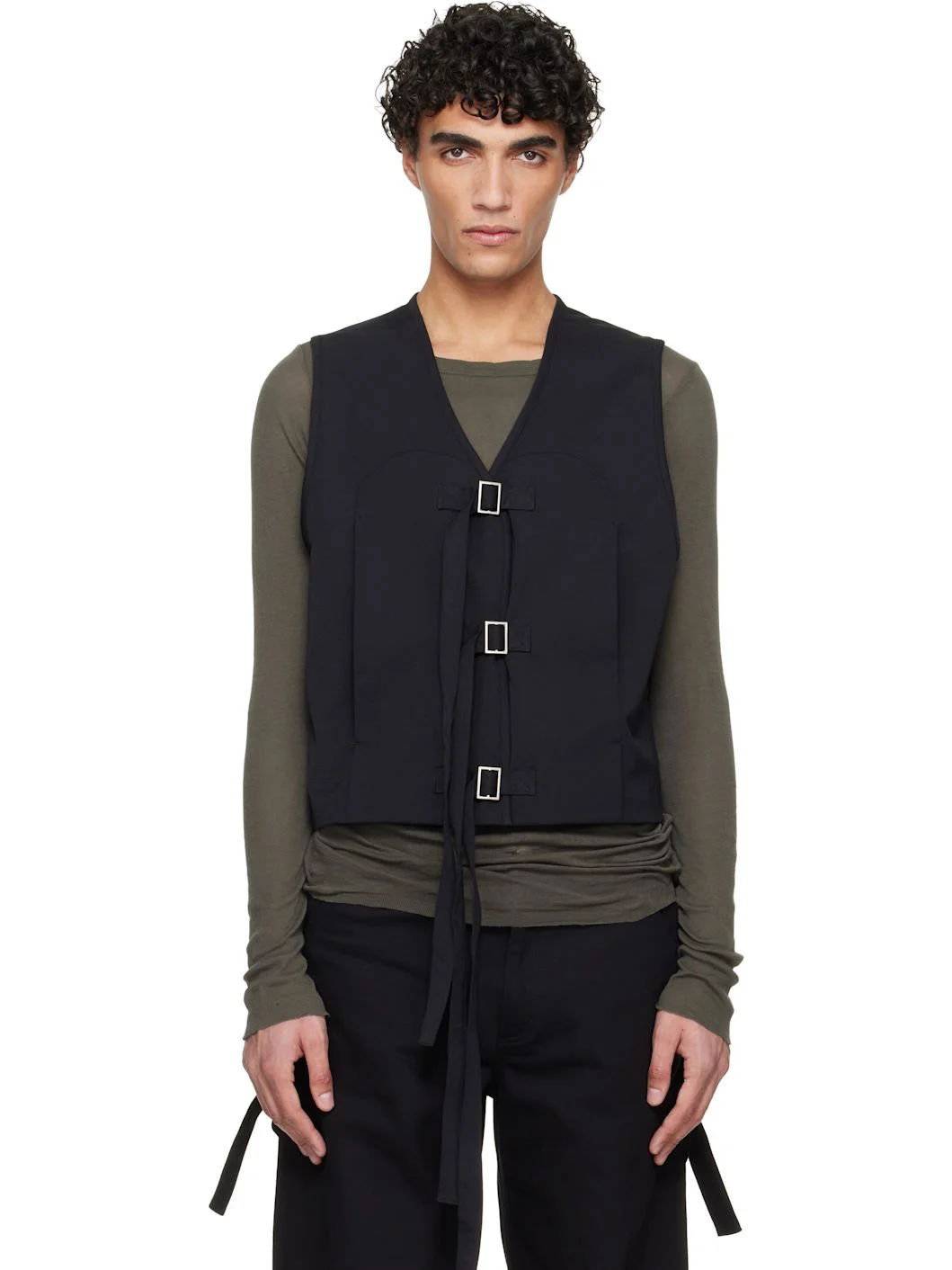 Black Girth Vest - 1
