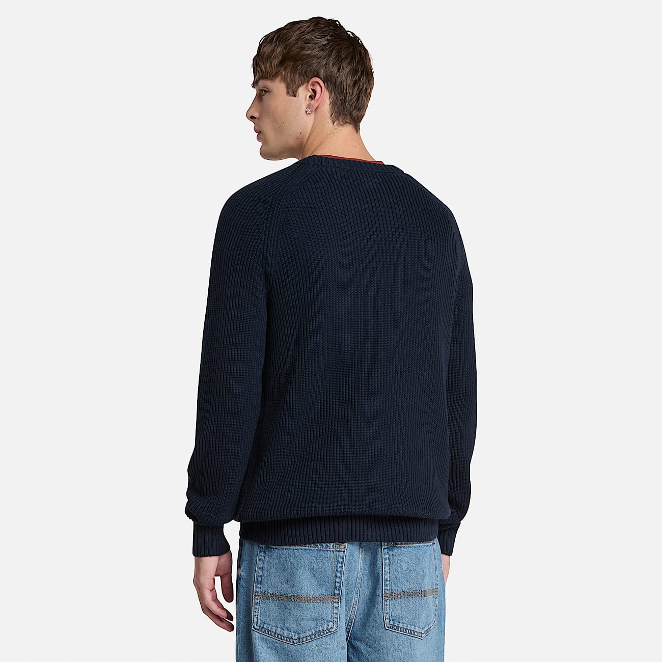 Men's Raglan Sleeve Ribbed Sweater - 5
