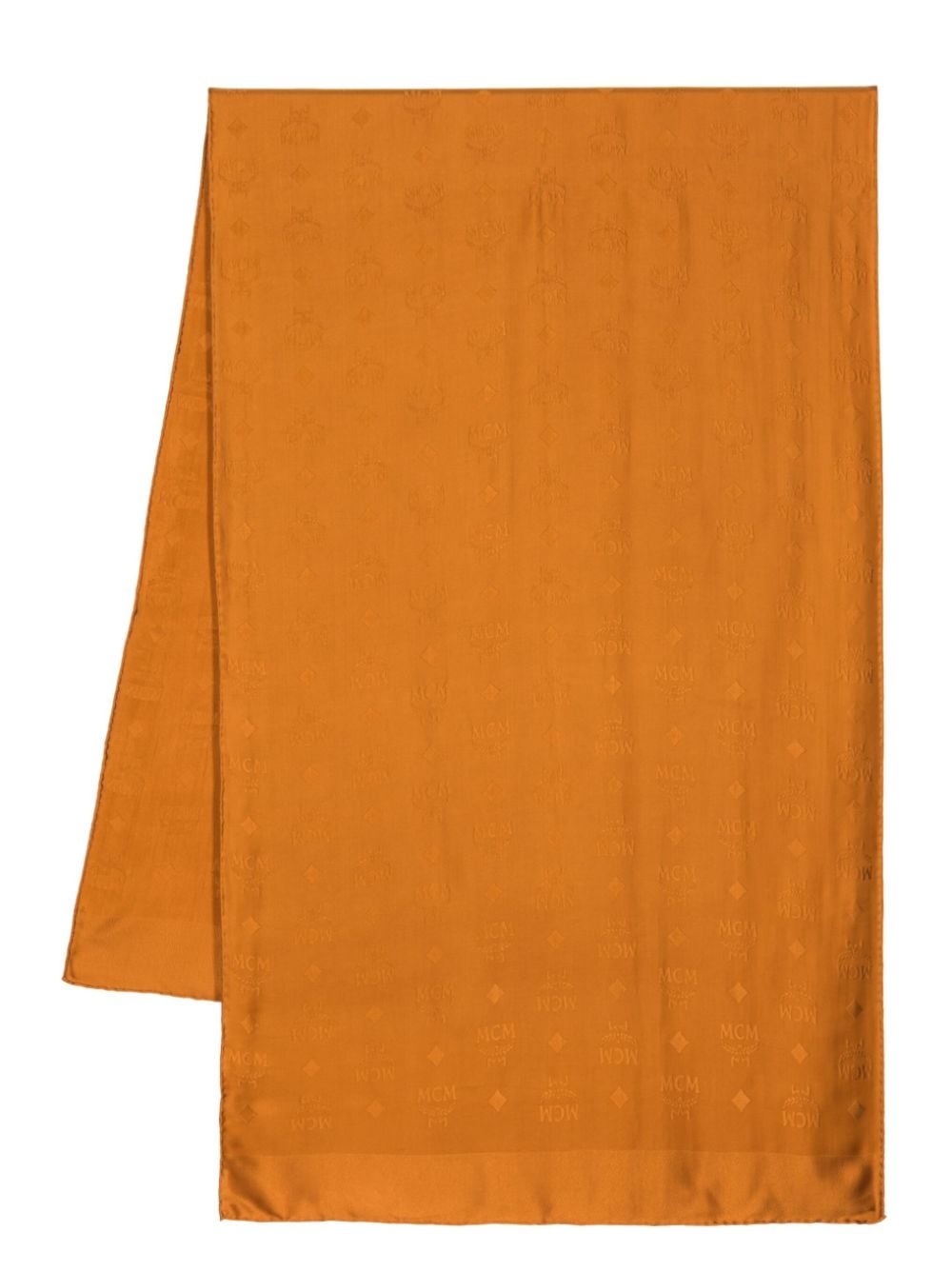 MCM Scarf Orange Monogram Jacquard Shawl for Women