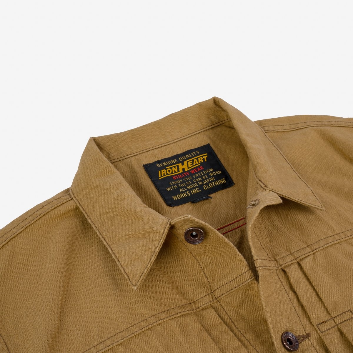 IHJ-134-MUS 9oz Paraffin Coated OX Type II Jacket - Mustard - 8