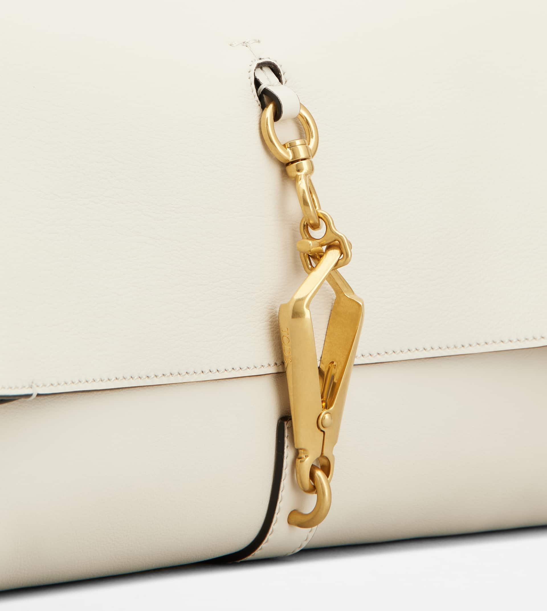 FLAP BAG IN LEATHER MINI - WHITE - 7