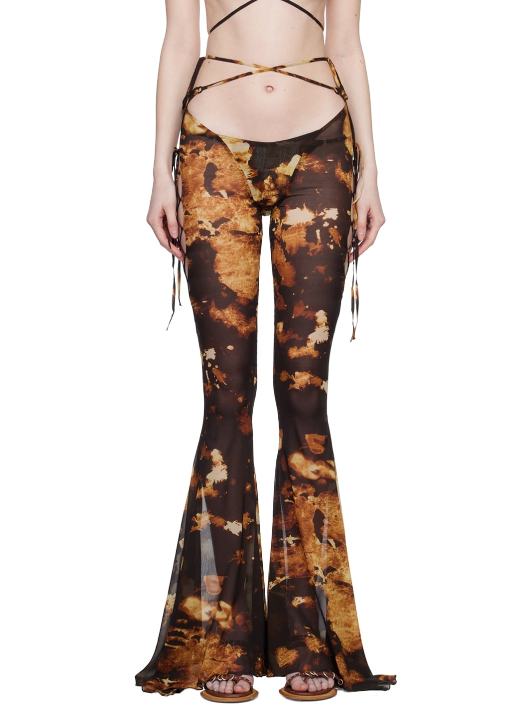 Brown Glimmer Trousers - 1