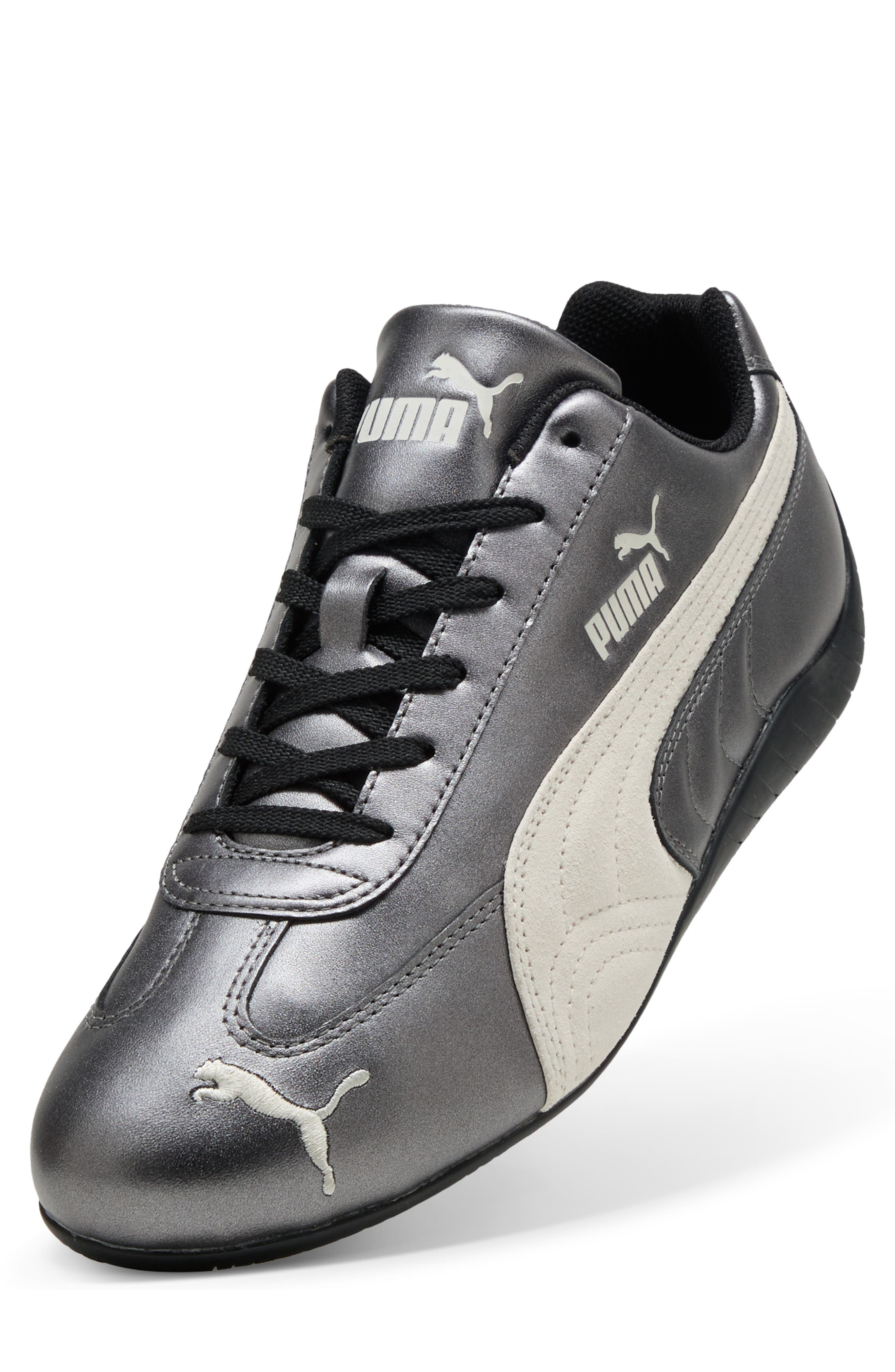 PUMA Speedcat Metallic Sneaker in Puma Black/Warm White at Nordstrom - 5