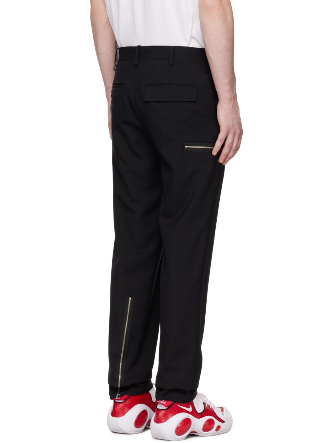 Black Zip Trousers - 3