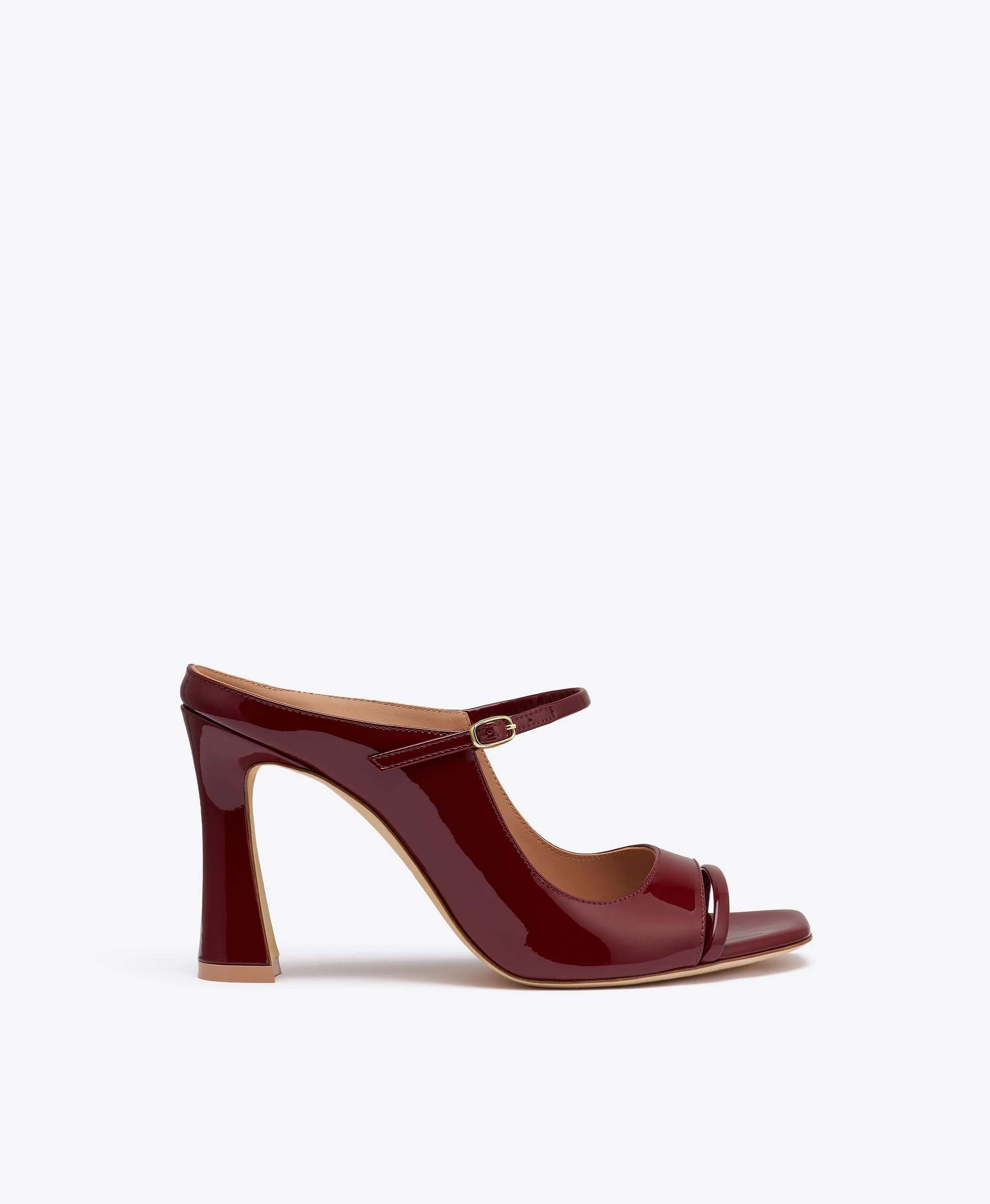 Rania 90 Red Patent Leather Block Heel Sandals - 1