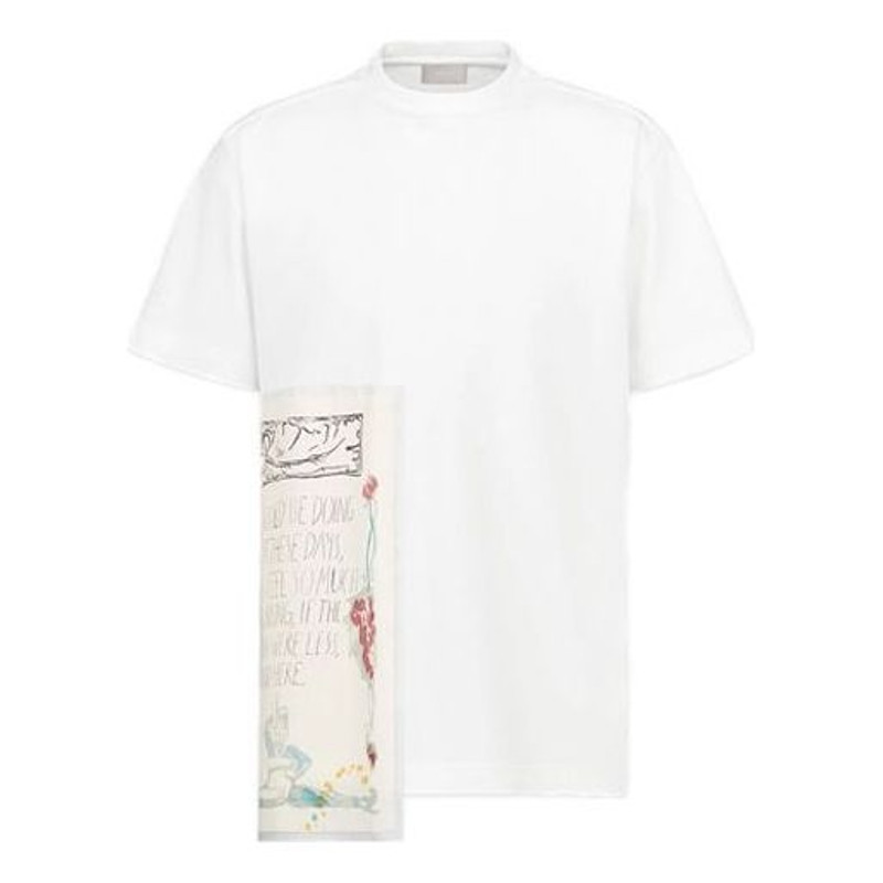 DIOR And Raymond Pettibon Embroidered Unisex White 943J609G0554_C081 1