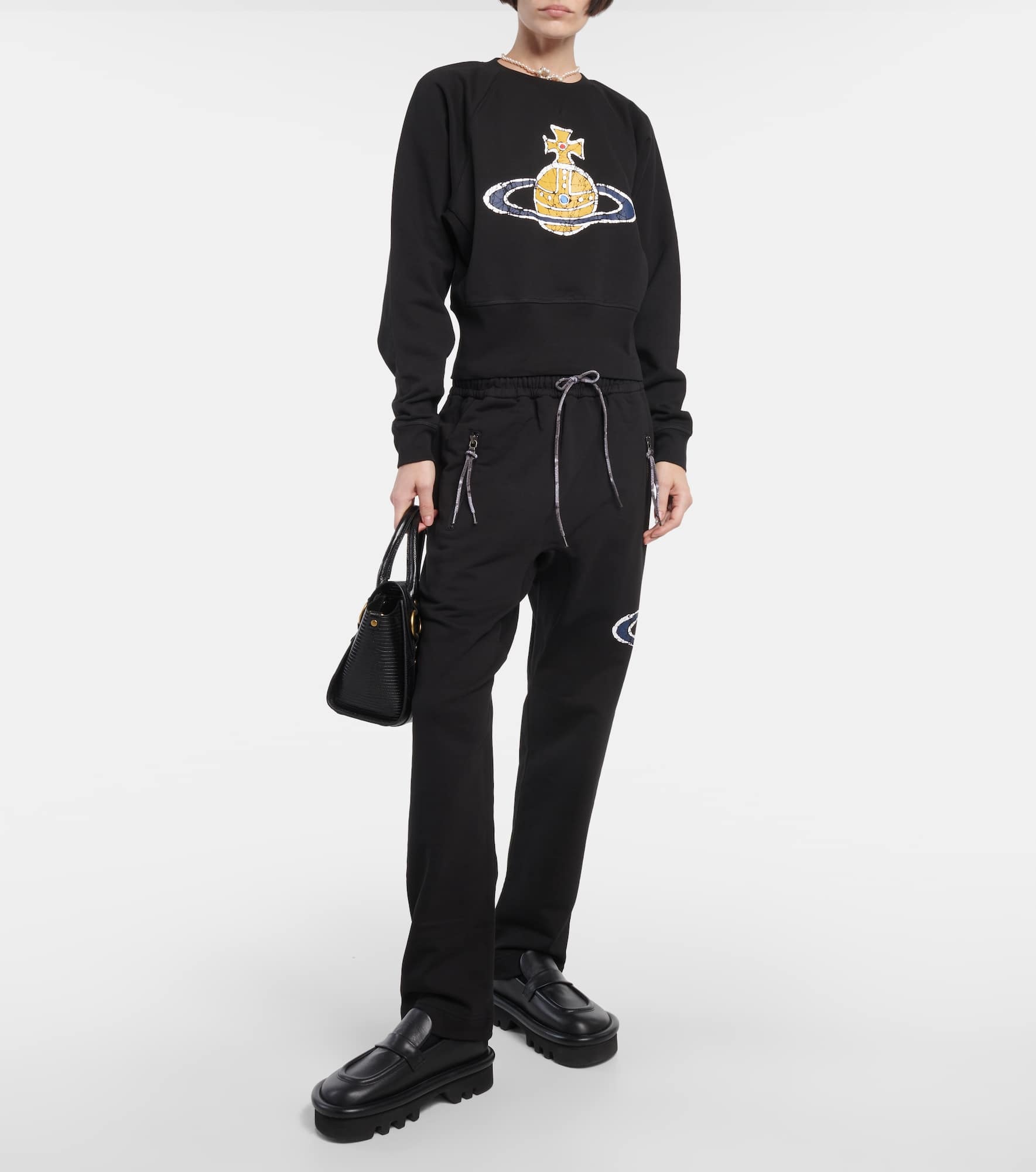 Orb printed cotton jersey sweatpants - 2
