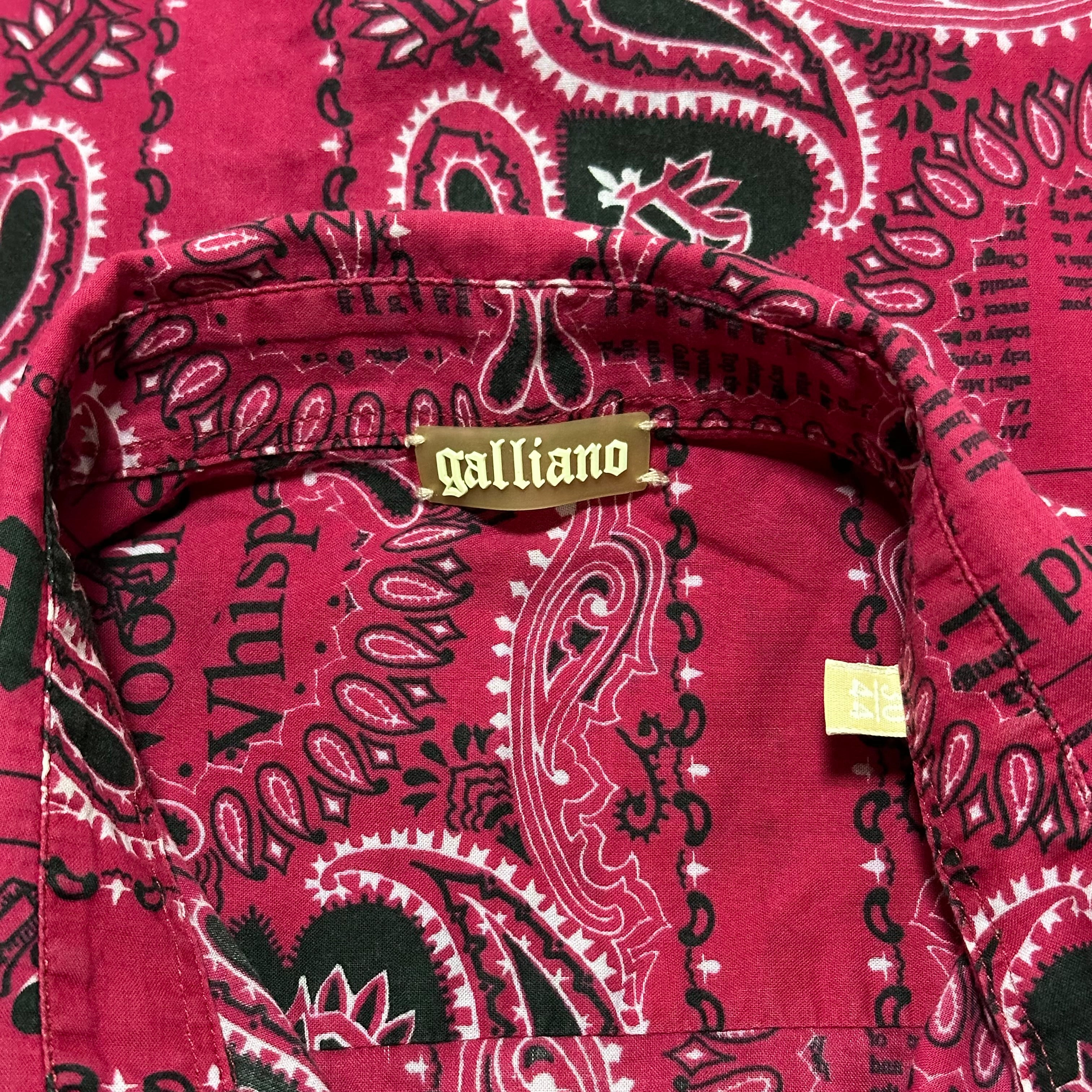 JOHN GALLIANO Newspaper Print Paisley Shirt - 5