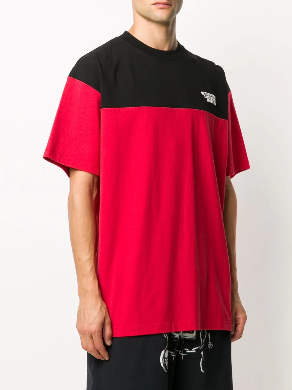 colour-block cotton T-shirt - 4