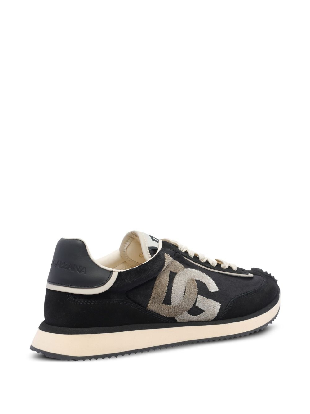 suede logo sneakers - 3
