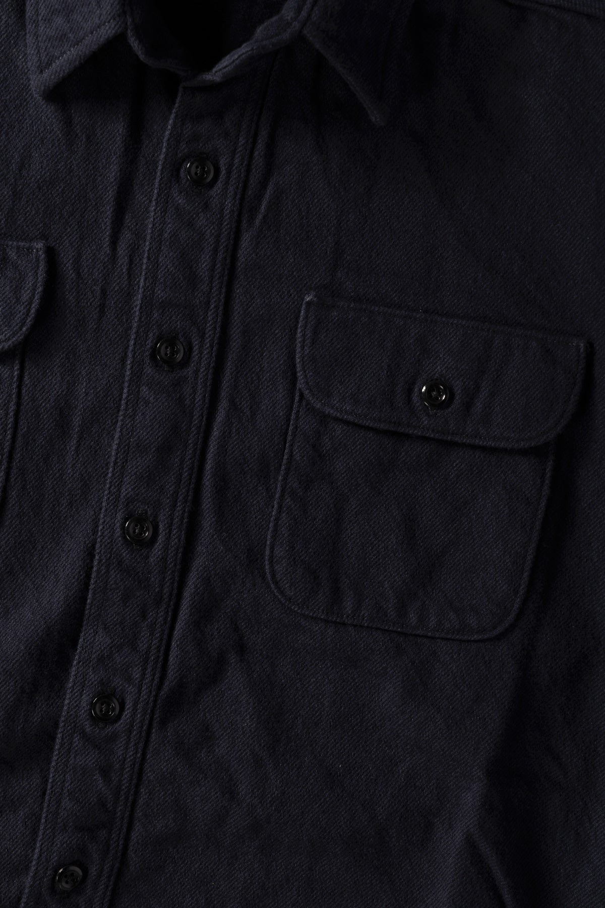 Organic Cotton Relax Fit Flannel Shirt - Navy - 3