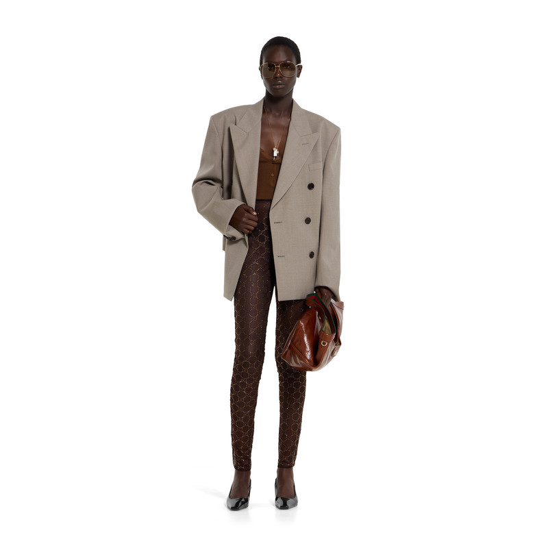 GUCCI Fine cotton rib cardigan outlook