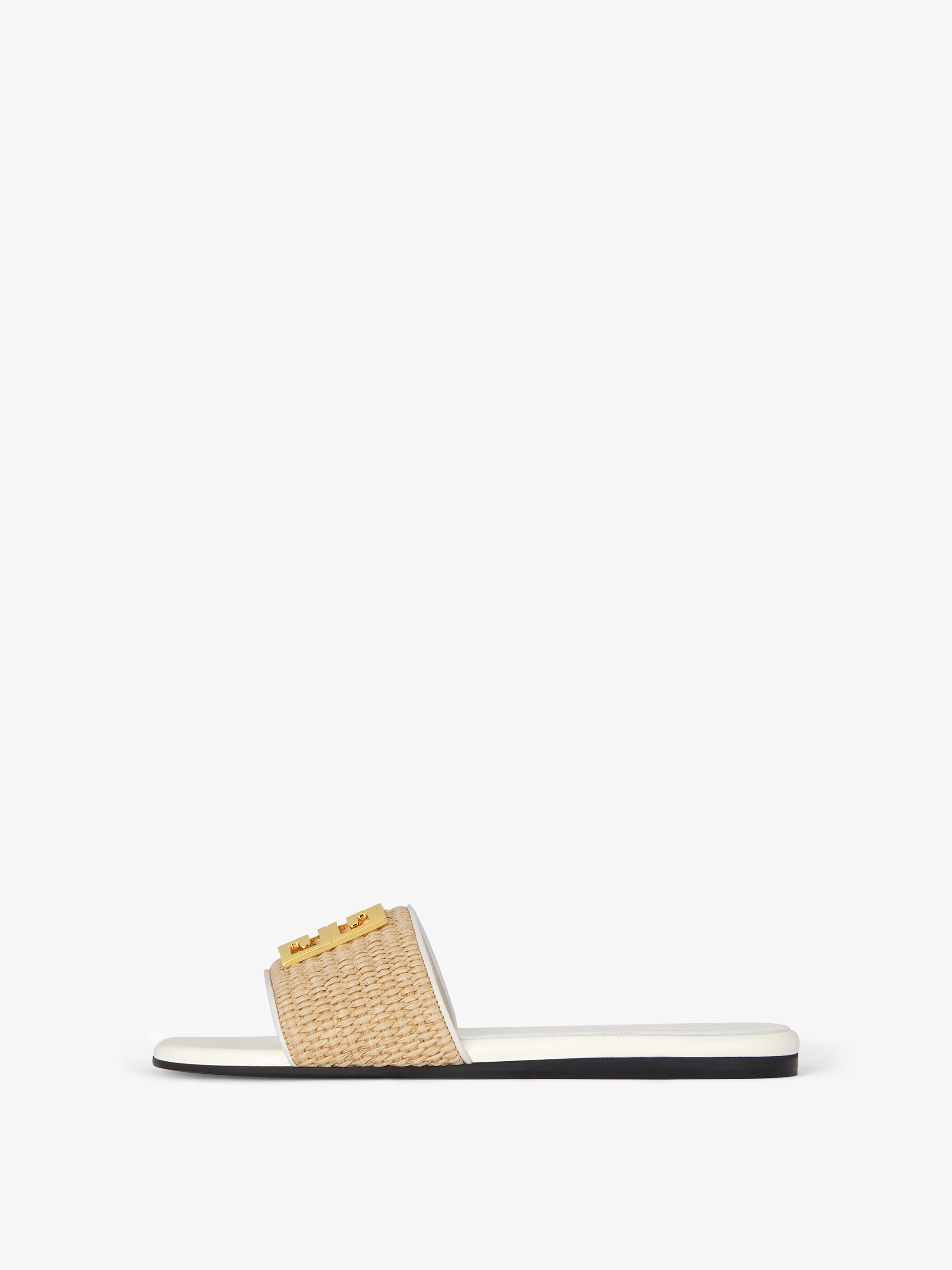 4G FLAT MULES IN RAFFIA - 4
