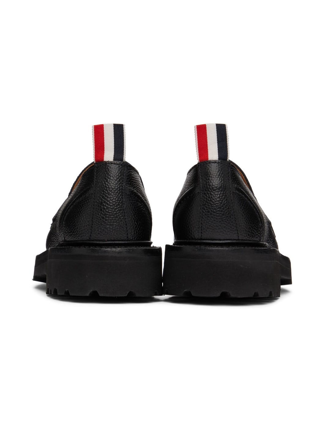 Black Commando Sole Penny Loafers - 2