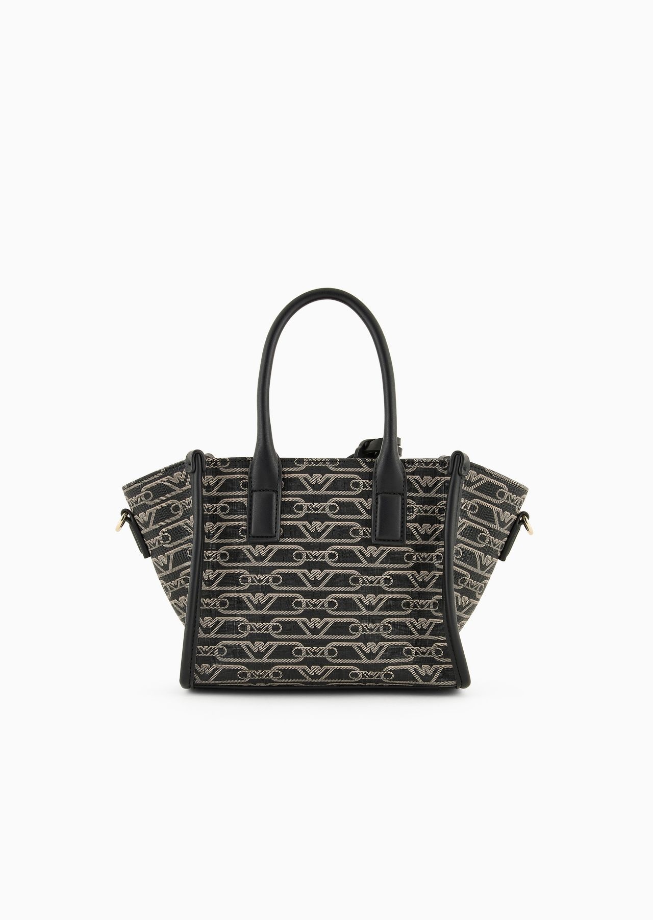 Small shopper bag with all-over monogram print - 3