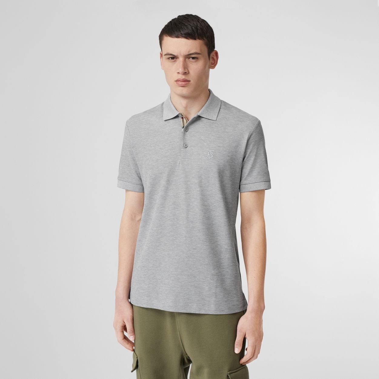 Monogram Motif Cotton Piqué Polo Shirt - 4