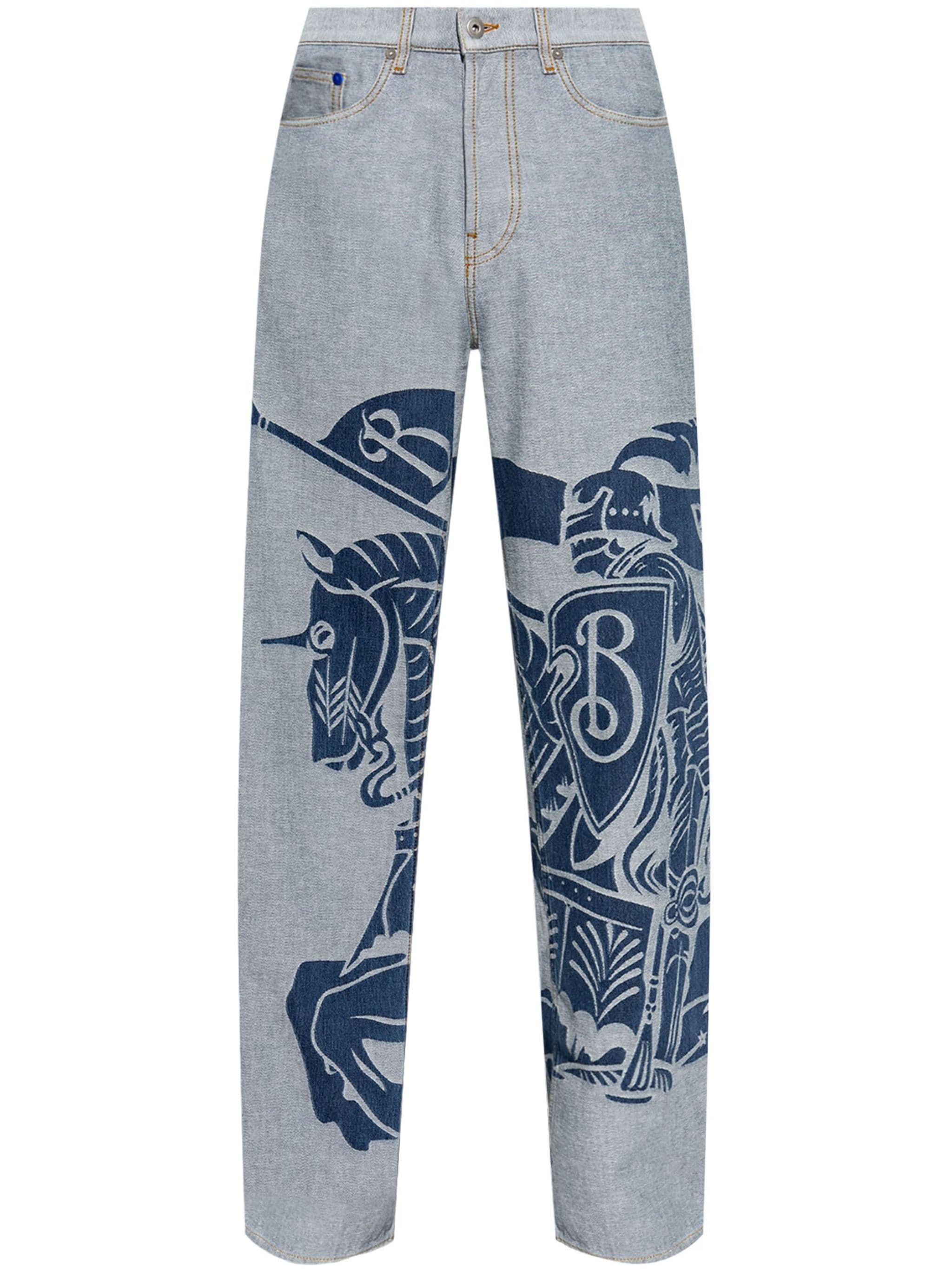 BURBERRY Men EKD Oversized Denim Trousers - 1