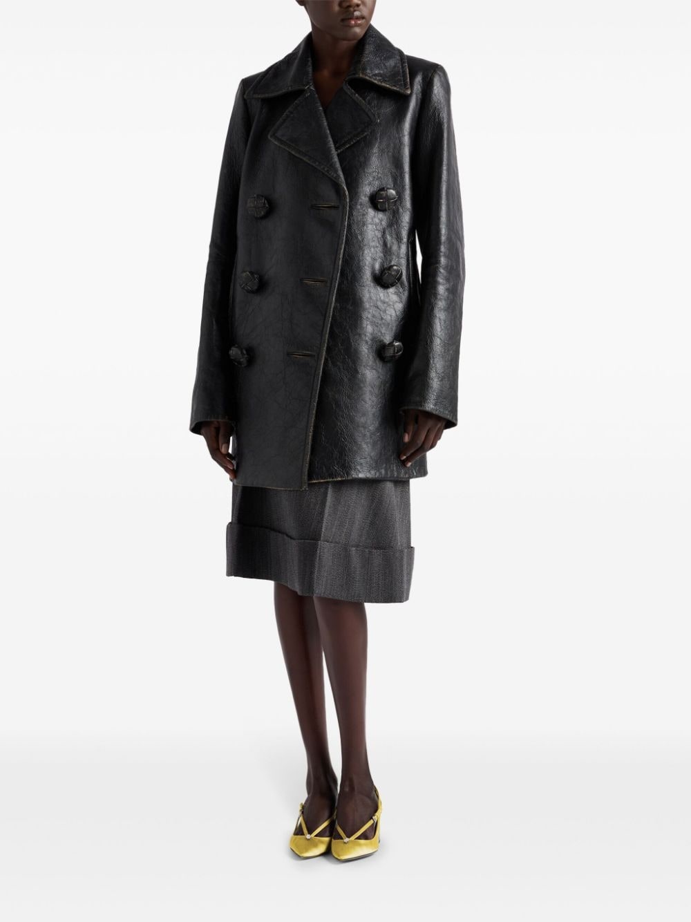 leather coat - 2